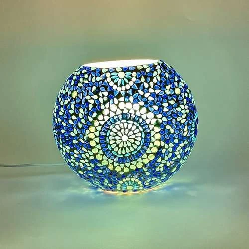 Blue Moon Handmade Lamp in Mosaic Glass KGV103