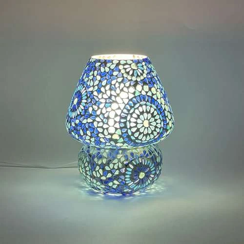 Blue Moon Handmade Lamp in Mosaic Glass KGV303