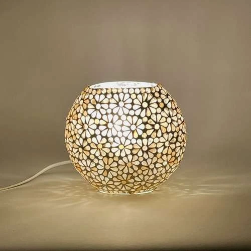 Yellow Daisy Handmade Lamp in Mosaic Glass KGV108s