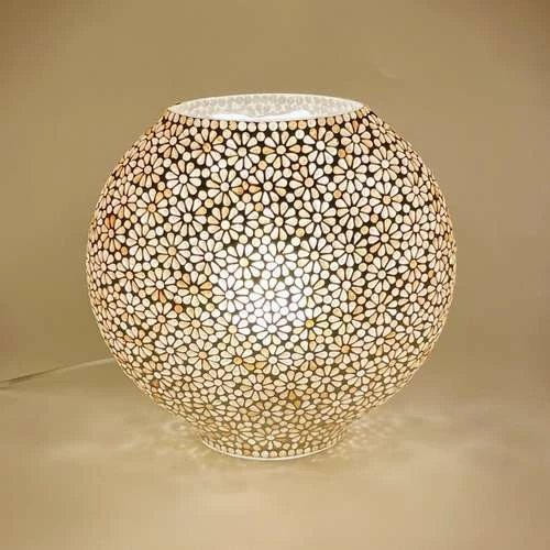 Yellow Daisy Handmade Lamp in Mosaic Glass KGV408