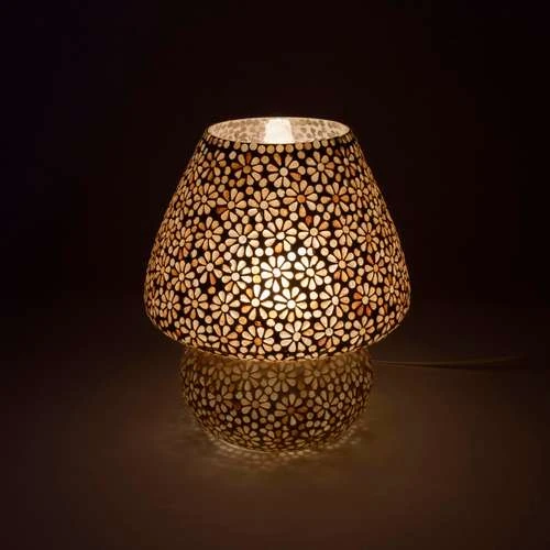 Yellow Daisy Handmade Lamp in Mosaic Glass KGV208
