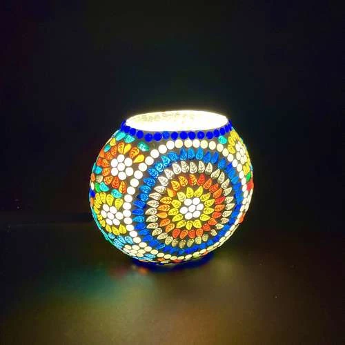 Colored Mandala Handmade Lamp in Mosaic Glass KGV114s