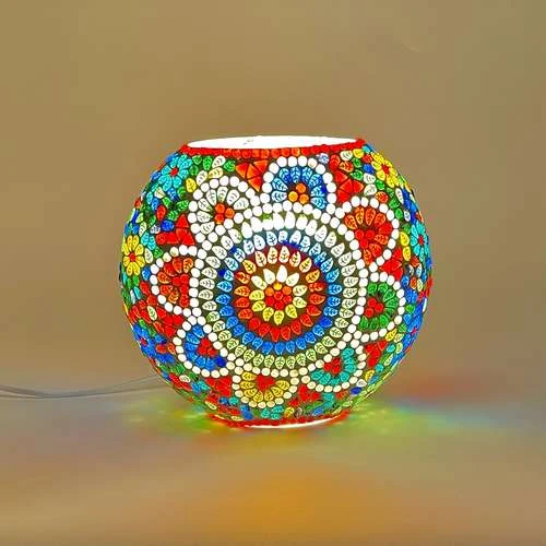 Colored Mandala Handmade Lamp in Mosaic Glass KGV114