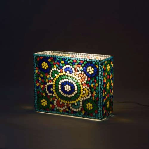 Colored Mandala Handmade Lamp in Mosaic Glass KGV814