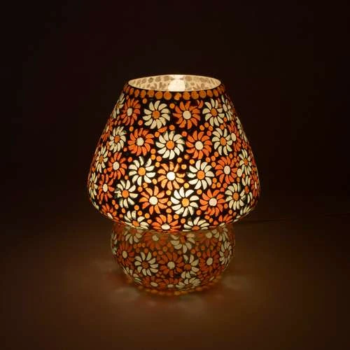 Orange Blossom Handmade Lamp in Mosaic Glass KGV317
