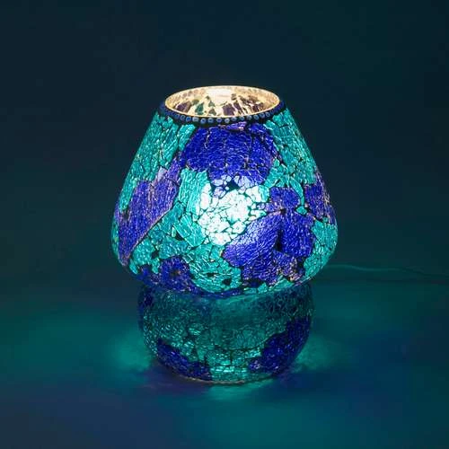 Blue Bay Handmade Lamp in Mosaic Glass KGV320