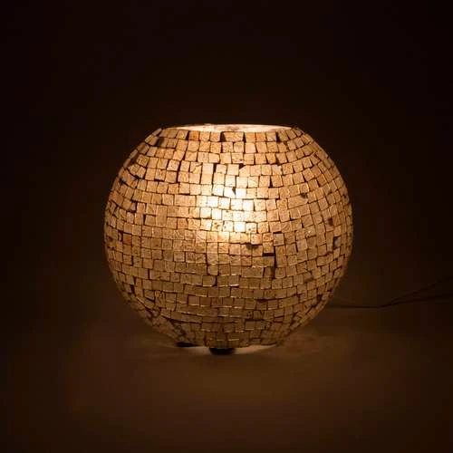 Artist Yellow Handmade Lamp in Mosaic Glass KGV127