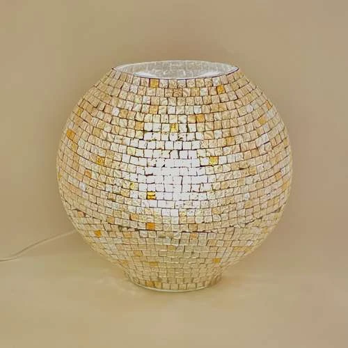 Artist Yellow Handmade Lamp in Mosaic Glass KGV427