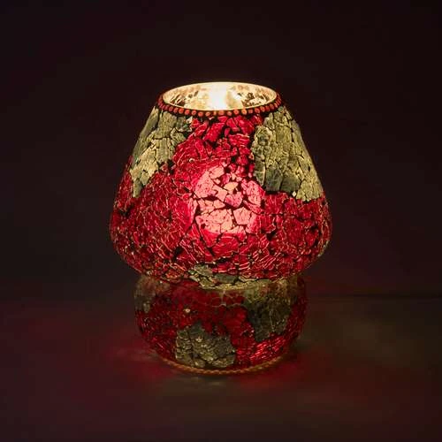 Vulcanic Eruption Handmade Lamp in Mosaic Glass KGV328s