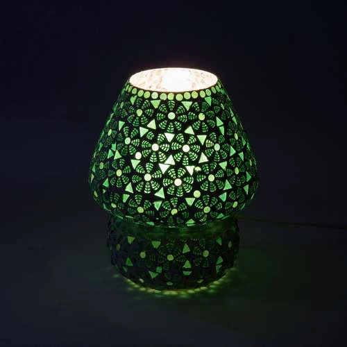 Green Daisy Handmade Lamp in Mosaic Glass KGV329