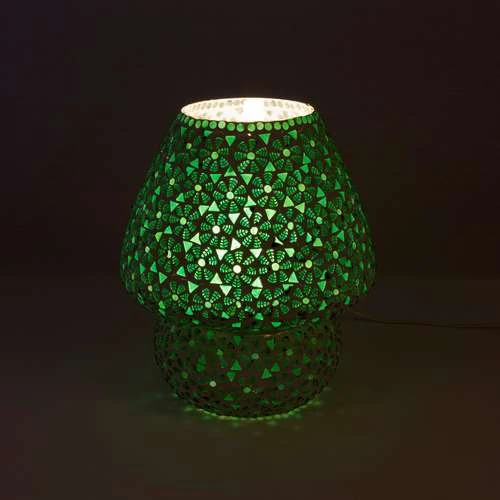 Green Daisy Handmade Lamp in Mosaic Glass KGV229