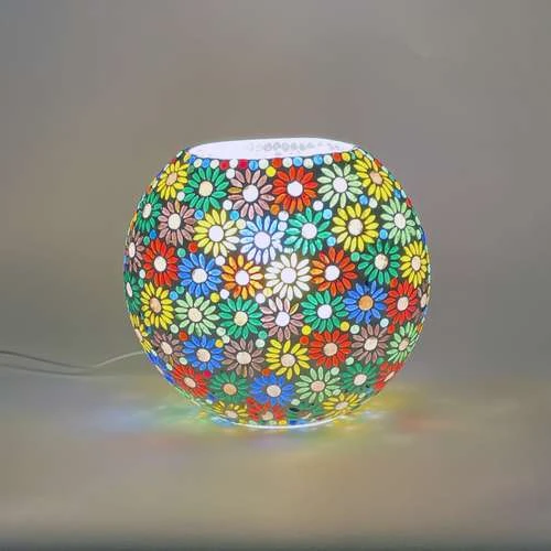 Mirror Daisy Handmade Lamp in Mosaic Glass KGV131