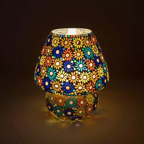 Mirror Daisy Handmade Lamp in Mosaic Glass KGV231