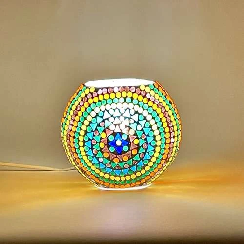 Wheel Mandala Handmade Lamp in Mosaic Glass KGV190s