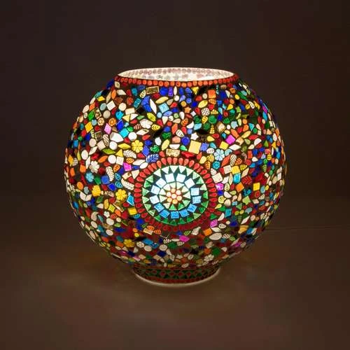 Rainbow Handmade Lamp in Mosaic Glass KGV493