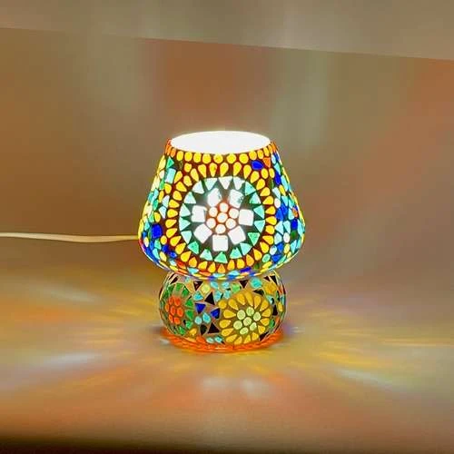Rainbow Handmade Lamp in Mosaic Glass KGV393s