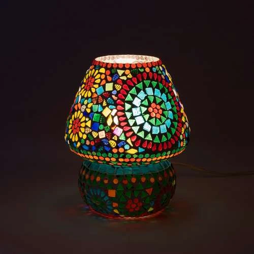 Rainbow Handmade Lamp in Mosaic Glass KGV393