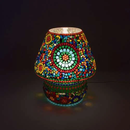 Rainbow Handmade Lamp in Mosaic Glass KGV293