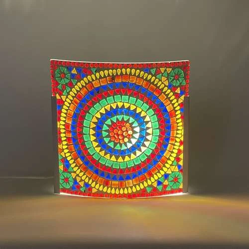 Rainbow Handmade Lamp in Mosaic Glass KGV993